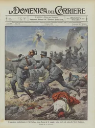 The bloody battle of Sidi Garbaa, near Derna on May 16, heroic death of...