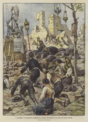 The Earthquake in Calabria, Communal Prayers in the Open on the Ruins of Destroyed Villages