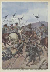 Incidents During a Tactical Maneuver on the Euganean Hills, Cavalry of the Milan Lancers Regiment Against Riflemen