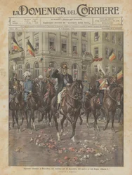 Triumphal Entry into Brussels on the Morning of December 23rd of the New King of Belgium Albert I