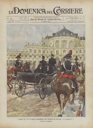 The Arrival of HM Queen Margherita at the Stupinigi Castle on June 25
