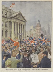 Enthusiasm in London for the English Victories in Africa, in Front of Mansion-House