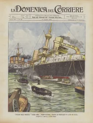 The Grounding of the Battleship Andrea Doria Near Gallipoli, During Torpedo Launch Exercises