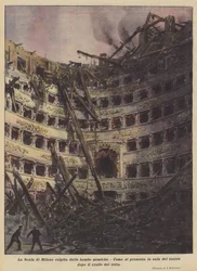 La Scala in Milan Hit by Enemy Bombs