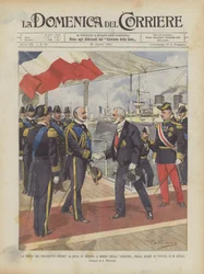 The Visit of President Loubet to the Duke of Genoa Aboard the Lepanto in the Waters of Toulon, April 10