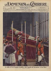 The Body of Pius XI Exposed to the Public in the Chapel of the Sacrament, in St. Peter