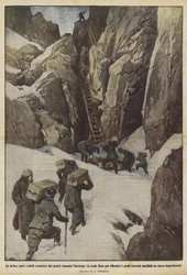 The Arduous Stable Works Completed by Our Men During the Winter