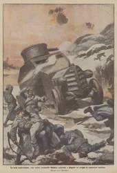 Modern Weapons, Our Armored Car Surprises and Disperses a Group of Austrian Scouts