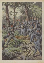 The tricks of war, four Italians capture thirteen Austrians, making them believe they are more numerous