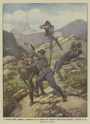 Tragedies in the High Mountains, Gamekeeper Arrests Two Poachers in the Setsch Alps