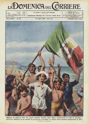 Thousands of Boys, the Flower of the Italian People, Gathered by Welfare Organizations Throughout