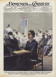 In the Great Ward of a Military Hospital in Florence, Princess Maria of Piedmont