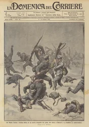 On Monte Coston, the heroic defense of our engineering detachment, which manages to free itself...