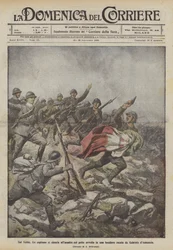On Veliki, A Captain Charges with His Chest Wrapped in a Flag Brought by Gabriele d