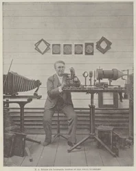 T. A. Edison Working on a New Invention