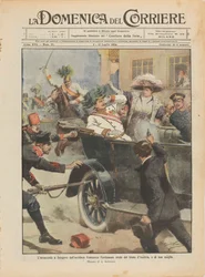The Assassination of Archduke Franz Ferdinand of Austria and His Wife in Sarajevo, 28th June 1914