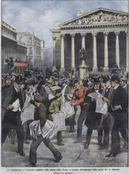 The day after King Edward VII died. Illustration by Achille Beltrame. May 1910
