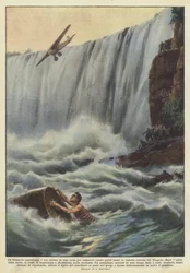 A bizarre American locked himself in a barrel to surpass the famous Niagara Falls again this year