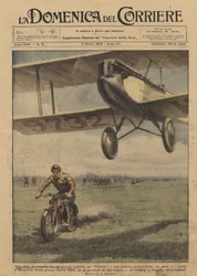 A speed challenge between a small aircraft, a Tignola, and a powerful motorcycle