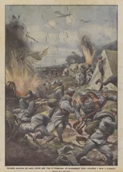 A Bold Raid by Our Aircraft on the Chiapovano Valley, the Enemy Camps