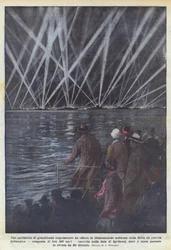 A spectacle of astonishing grandeur was offered by the night illumination of the fleet