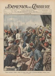 Anti-Italian violence in Benghazi, officers of an Italian steamer attacked in Tripolitania