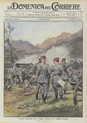 Vittorio Emanuele III at the camp, soldier among the soldiers of Italy