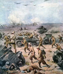 World War II - 1940 North African Campaign - the Italian invasion of Egypt, La Domenica del Corriere, September 22nd 1940