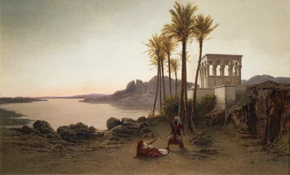 Scene from Aida by Giuseppe Verdi, painting by Achilles Formis, Italy