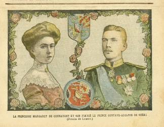 Princess Margaret of Connaught and Her Fiance Prince Gustave-Adolphe of Sweden - Monarchy, Medal, Foreign Sovereign, Sweden - De Connaught Margaret, Gustave IV Adolphe of Sweden