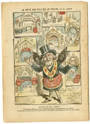 Illustration by Achille Lemot in Le Pelerin, 23/09/06 - The dream of the widow