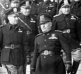 Mussolini at a military parade