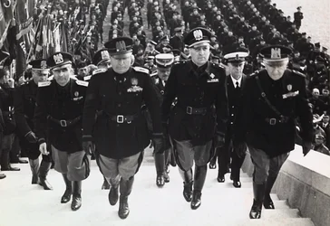 Mussolini at a Military Parade