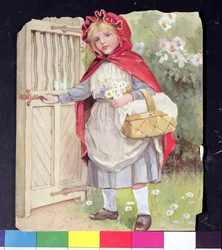 Little Red Riding Hood at the Garden Gate