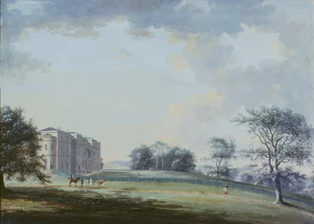 Highcliffe, near Christchurch: the Entrance Front with Horse and Carriage