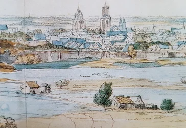 View of Maastricht (A F vd Meulen, 1673) (detail)