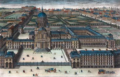 The Royal Monastery of Val-de-Grace Built by Anne of Austria, Queen of France - Engraving 1660 by Adam Perelle