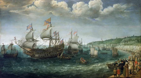 Boarding of Frederick I of Wittelsbach, Elector of the Palatinate, in the Ship 