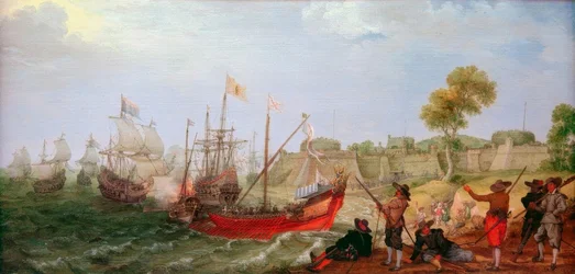 A Dutch Squadron Attacks a Spanish Fortress