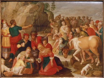 Moses Striking Water from the Rock