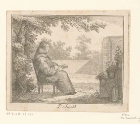 Portrait of Arnoldus a Sancta Clara with a Book in a Garden