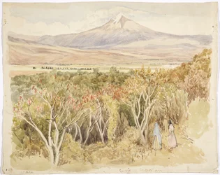 The volcano Popocatépetl from Yautepec, Morelos State, Mexico