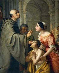 St Mauro Abbot Giving Sight to Young Blind Man