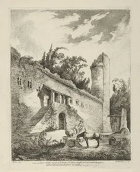 View of an Ancient Castle Situated on the Road from Rome to Naples