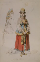 Costume Design for the Opera A Life for the Tsar by M. Glinka