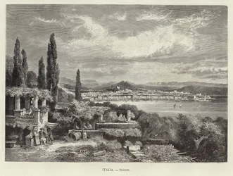 Italy - Trieste. Engraving by A Clos