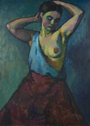 Girl Wearing Red Skirt