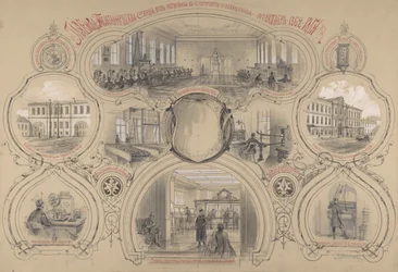 The main telegraph office newly built in St. Petersburg and opened 14 October 1862