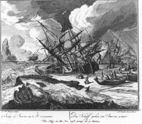 “The Ship Lost in the Ice During a Storm” (No. 13 from the whaling series)