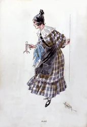 Costume of the character of Mimi for the opera 